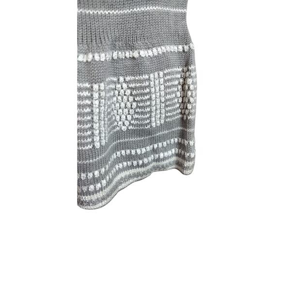 4362)Skies Are Blue Open Front Gray White Textured Bell Sleeves Cardigan Plus 2X - Picture 3 of 9